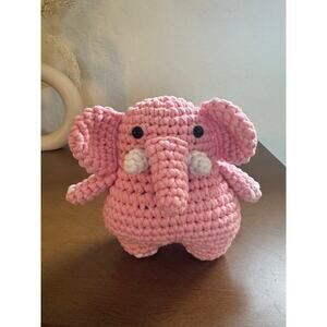 *Pre-Made Plushie* Woobles Lulu the Pink Elephant Large Collectible Animal Plush